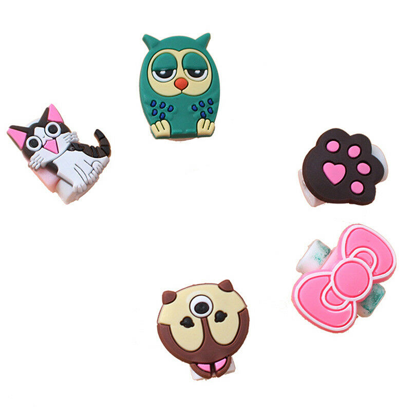 6X Cartoon Charging Cable Protector Cute Cord Protection Cover Organizer Wire LJ