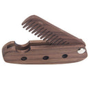 Black Walnut Folding Comb Portable Men'S Beard Care Wooden Comb