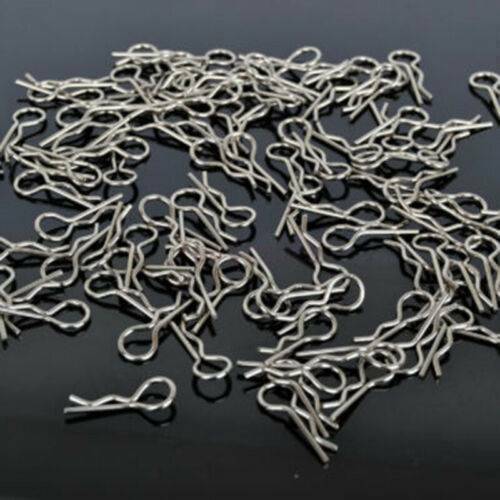100Pcs Metal Body Shell Clips Buckles For 1/16 HSP Traxxas RC Car Truck Parts/