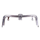 20cm Embossing Handbag Metal Purse Frame Handle Bag Accessories(Bronze)