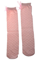 Girls Kid High Socks Lovely Bow Knee Stockings Age 3-10Y pink
