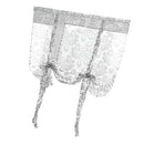 Jacquard Floral Design Tie Up Curtain Shade Roman Sheer Balloon Curtain