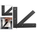 Aluminium Alloy 45 90 Degree Right Angle Ruler CNC Machined Small Size Black