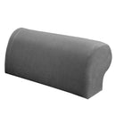 6Pcs Grey Elastic Sofa Armrest Covers Armchair Slipcovers Arm Rest Caps