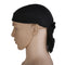 Black Head Wrap Tie Back Bandana DOO RAG Hat Pirate Scarf Biker Cycling Cap