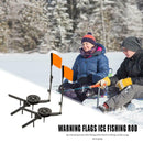 2pcs Outdoor Winter Ice Fishing Rod Flags Tip-Up Fishing Tackle Orange