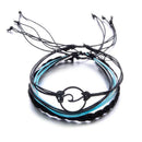 3 Pcs Summer Surfer Wave Bracelet Adjustable Friendship Bracelet Handcrafte H3Q6