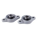 2 pcs KFL001 12 mm zinc-aluminum alloy flange pillow block ball bearings Q6B1