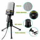 Microphone Omnidirectional 3.5mm Condenser Microphone for PC Desktop - Black