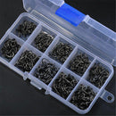 500pcs Assorted Sharpened Metal Fishing Hooks Tackle Lures Baits 10Size+Box  Z