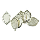 10Pcs 22x29mm Blank Fruit Bezel Tray Base for DIY Cabochon Necklace Pendant