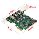 PCI-E to 4-Port USB 3.0 Hub Expansion Card Converter for Desktop Computer