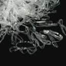 200pcs Scrunchies Tiny Clear Hair Elastic Ties Band Ponytail Holder Rubber