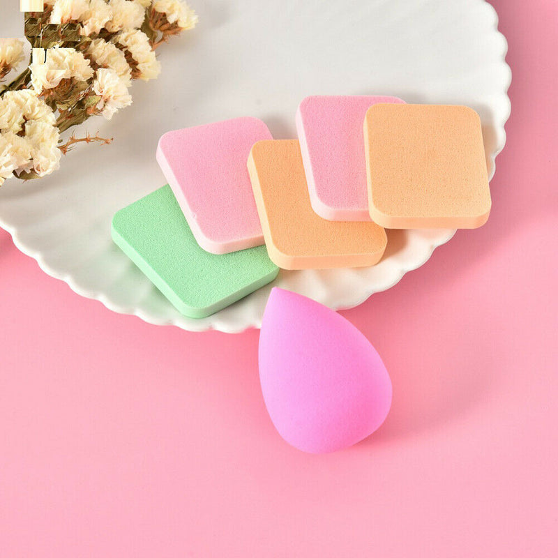 6pcs Cosmetics Puff Smooth Sponge Makeup Beauty Egg Set Facial Powder Puff