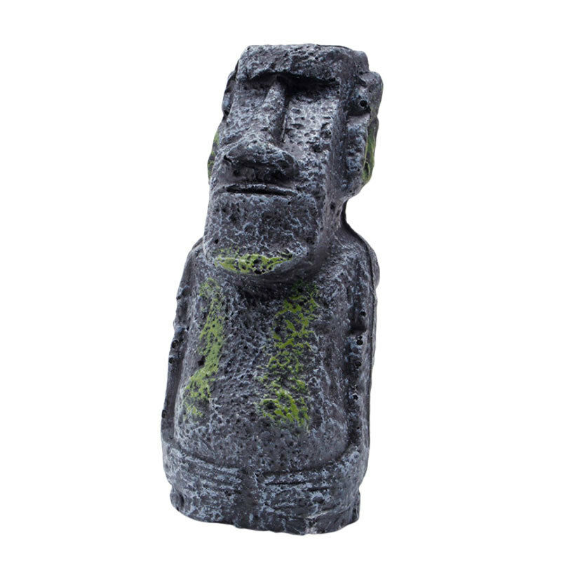 Easter Island Ancient Statue Fish Tank Craft Aquarium Accessory Decor Ornament