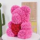 Love Heart Teddy Bear Artificial Flowers Soap Rose Flower Artificial Christ