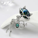 Abalone Shell Crystal Brooch Pin Wedding Bridal Bouquet Animal Brooch JewelryC8