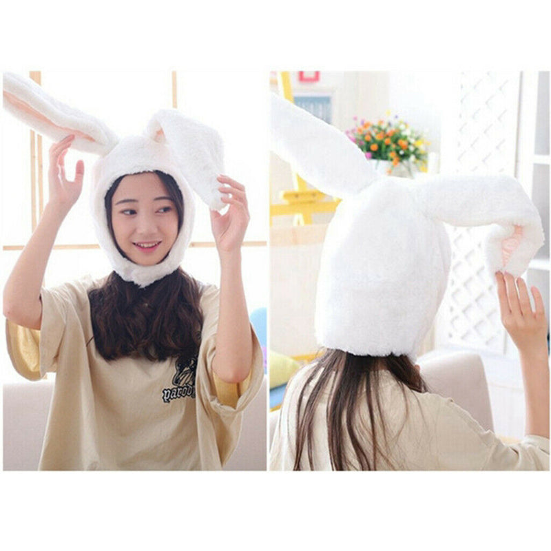 Soft Rabbit Hat Bunny Ears Cap Kids Adults Party Costume Fancy Dress Headwear