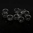10x Memory Locket Charm 1/2 Globe Glass Pendant Open Bottle Vials Craft 15mm