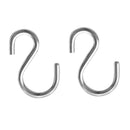 2 Pieces S Shaped Heavy Duty 316 Stainless Steel Hanging Hooks 45 x 28mm