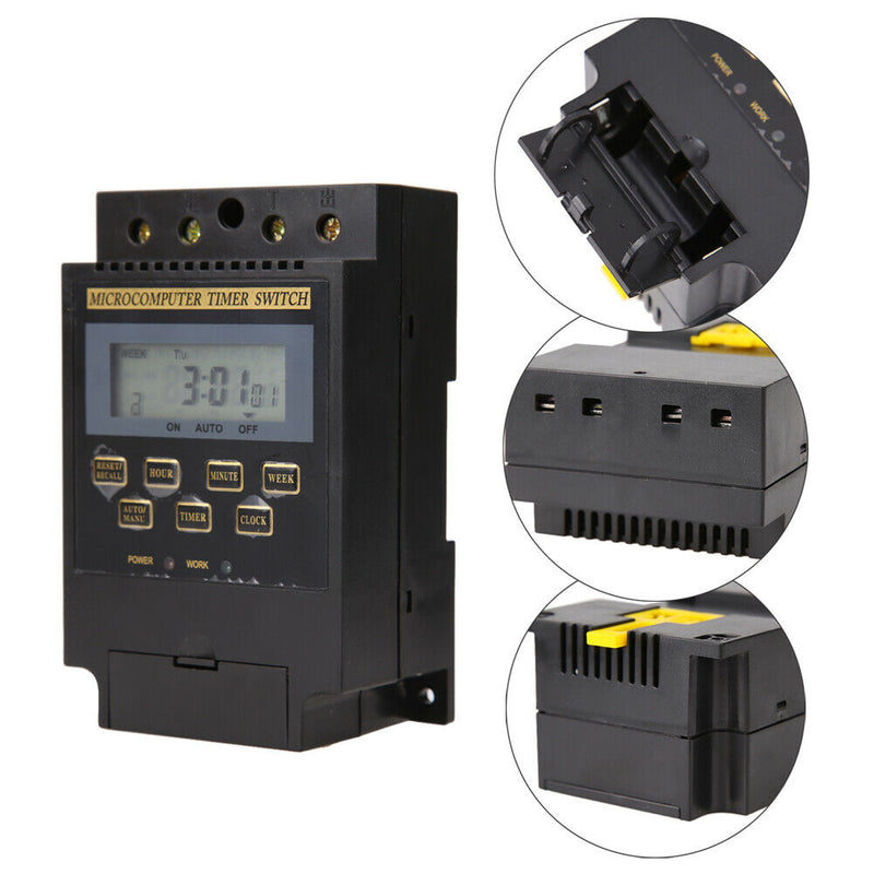 AC 220V LCD Microcomputer Timer Switch Programmable Controller KG316T
