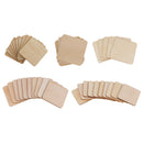 38Pcs Lots Wooden Squares Coaster Plain Wood Craft Blank Plaque DIY Woodwork