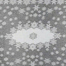 White Christmas Snowflake Floral Lace Rectangular Tablecloth for Wedding Pa E1K5