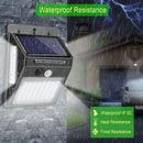 100 Led Solar Light Outdoor Solar Wall Lamp Pir Motion Sensor Waterproof Bu