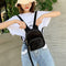 3pcs/set Women Flannel Solid Color Fish Tail Backpacks Shoulder Bags Clutch