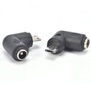 2PCS DC 5.5 x 2.1mm Female To Micro USB 5 Pin Male Right Angle Power Adapter  Z