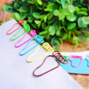 12Pcs Cute Foot Shaped Metal Bookmarker Paper Clip Memo Clips Office Supplies