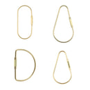 Durable Brass Screw Lock Keychain Ring Clip Tool Hook Clasp O shape