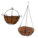 Garden Hanging Baskets 12'' Traditional Style with Coco-liner, Pack of 2, Round