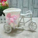 Plastic Tricycle Bike Design Flower Basket Container For Home Wedding Decor  3C