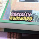 Fashion Women Socially Awkward Enamel Brooch Pin Corsage Backpack Badge Decor