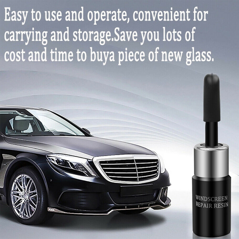 Car Windows Glass Repair Liquid Gloves Auto Cracked Scratch Fluid (1 Set)