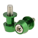 2x CNC Machine Anodized 10mm Swingarm Spool Slider for Kawasaki Ninja Green
