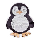 penguin Reversible Sequins Sew On Patches clothes DIY Applique Bag ClothingCoaJR