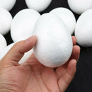 80mm White Solid Styrofoam Balls Modelling Polystyrene Eggs Sphere 10 Packs