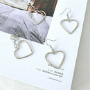 Japanese Harajuku hollow earrings geometric shape heart-shaped earrings sil N8X1