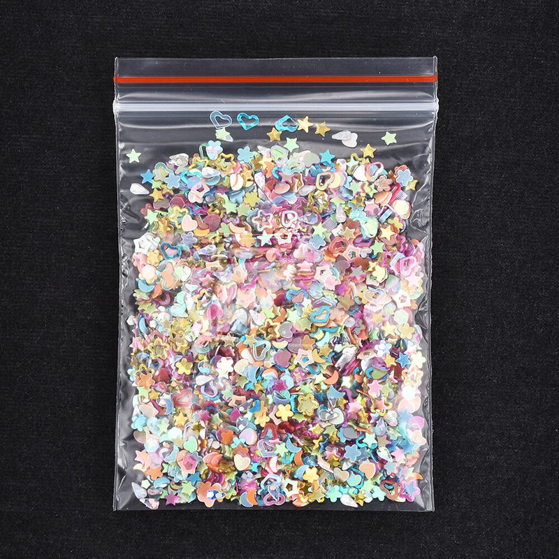 5000Pcs Mixed Nail Art DIY Glitter Heart Star Flower Sequins Stickers Decals 3mm