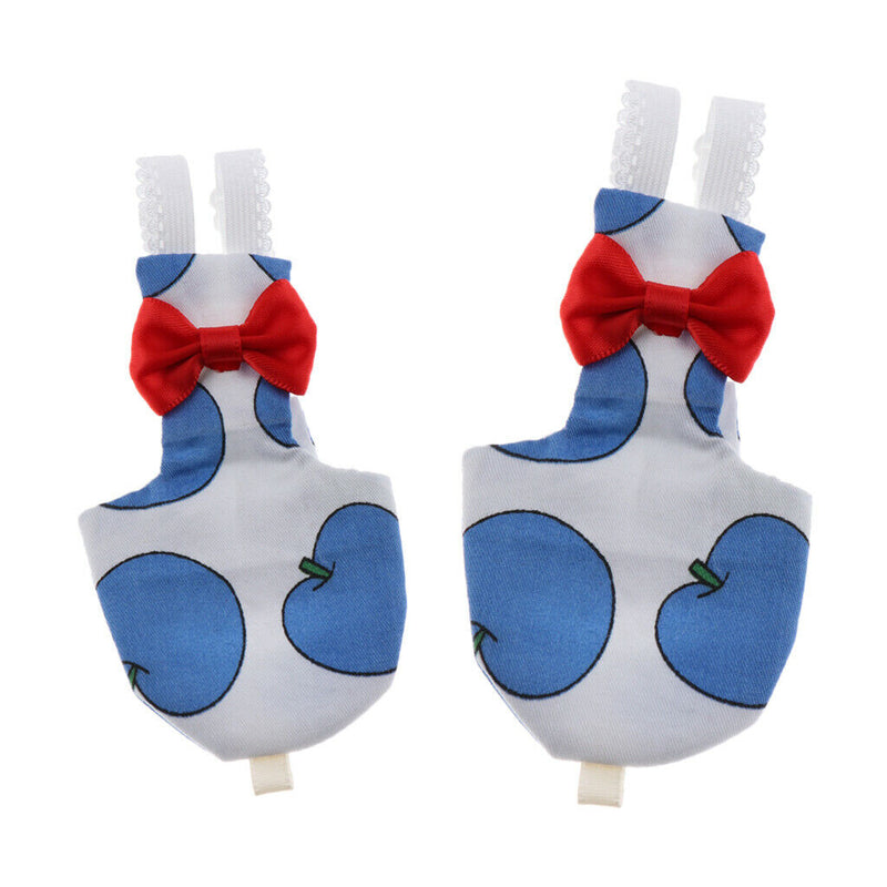 2 Pieces Fabric Cloth Bird FlightSuit, Comfortable Diaper Nappy Adjustable Pet