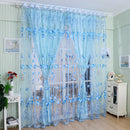 Floral Tulle Voile Door Window Curtain Drape Panel Sheer Scarf Valances DivideME