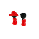 2Pcs Ancient Couple Miniatures For Fairy Garden Gnomes Moss Terrariums Decor lj