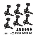 6Pcs Metal Tuning Pegs Machine Heads 6R 1:18 Gear Ratio Black for