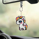 DIY Full Beads Horse Shape Embroidery Keychain Cross Stitch Pendant Jewelry