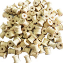 100x Wooden Empty Thread Spools for Sewing Craft Wire Ribbon Floss 14mmx12mm