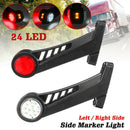 1Pc 12V 24 LED Side Marker Light Outline Stalk Lamp For Trailer Truck Van Lor-OZ