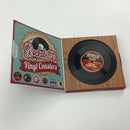 Creative 6pcs Cup Mat Pad Record Anti-skid Coasters Placemat Dia10.5cm Black