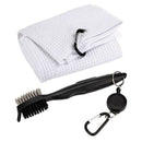 Pure Cotton Golf Towel Brush Tool Kit with Club Groove Cleaner Retractable  I8S1